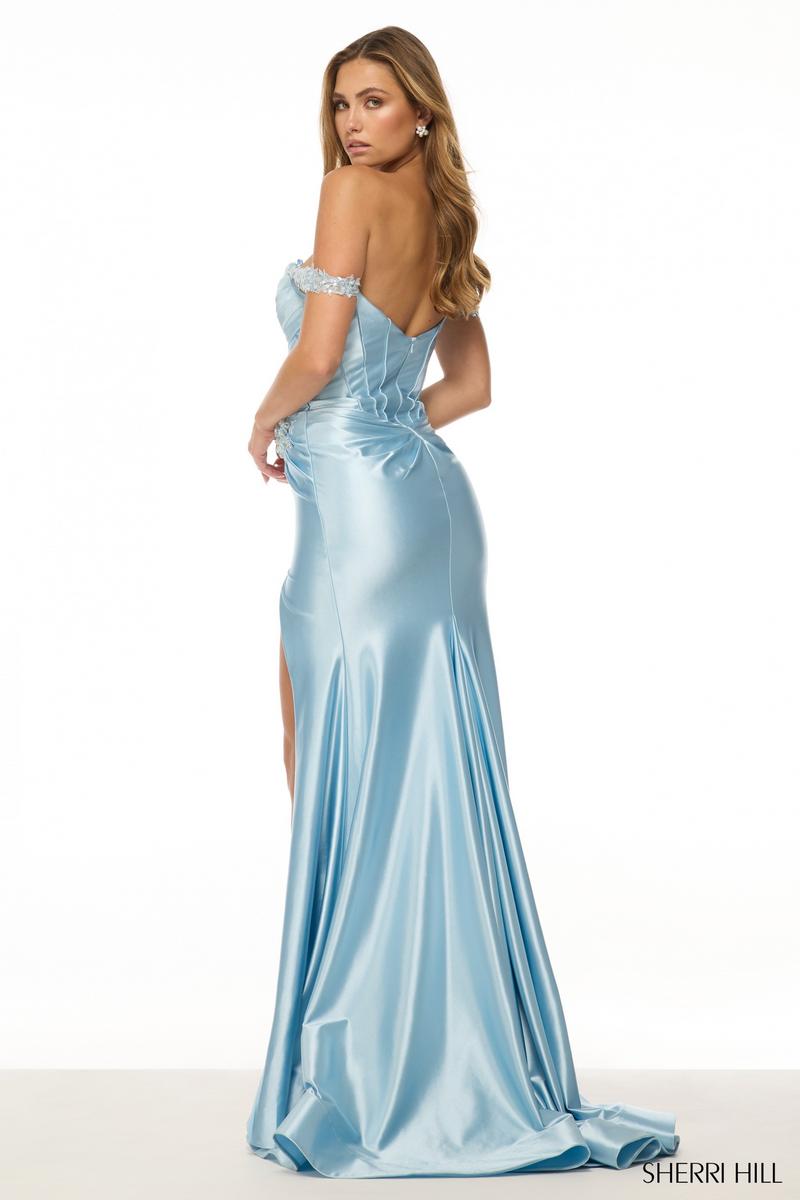 Sherri Hill Cowl Neck Corset Prom Dress 57037 Sherri Hill Cowl Neck Corset Prom Dress 57037