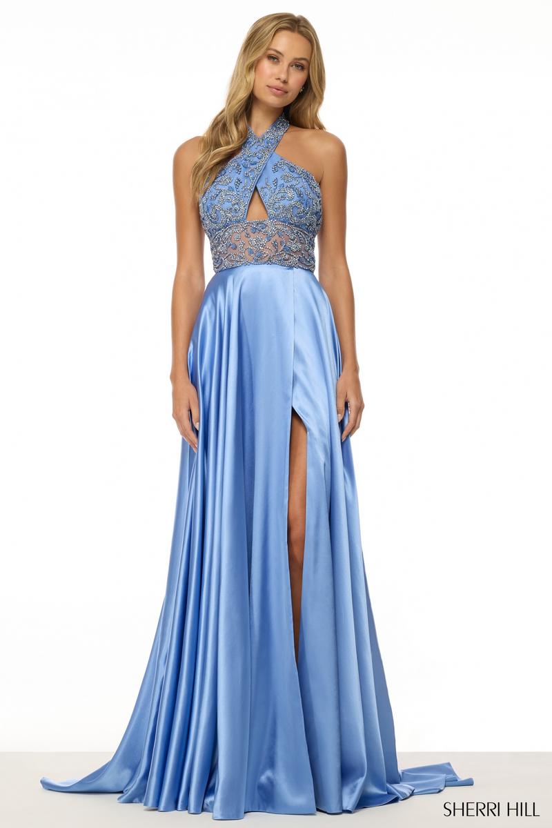Sherri Hill A-Line Halter Prom dress 57109 Sherri Hill A-Line Halter Prom dress 57109