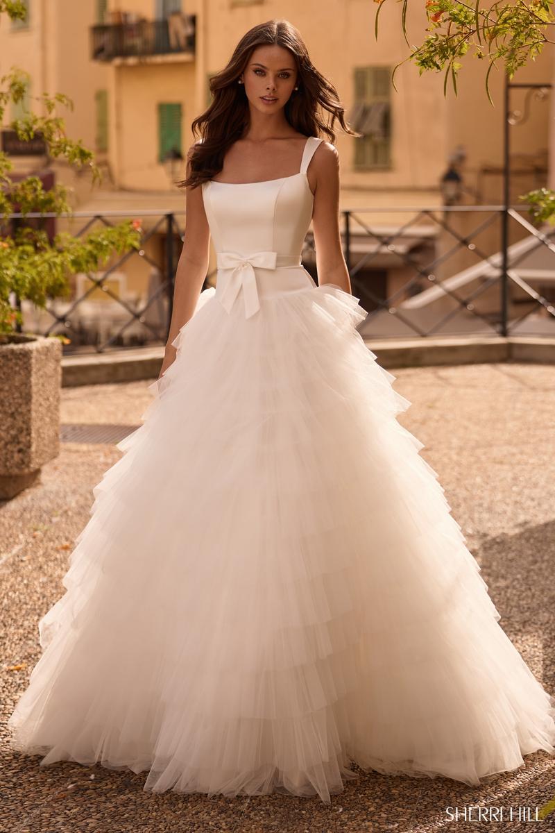 princess ruffle wedding dress Princess Ball Gown Wedding Dresses,Ruffled Bridal Gown,WD00354