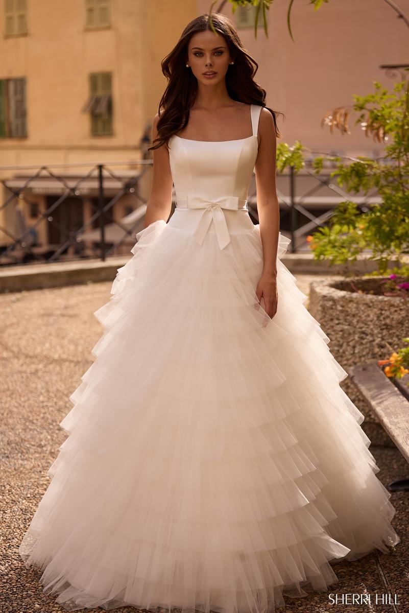 ruffle princess wedding dress Nicole Milano Dhara Beaded Ruffle Princess Wedding Dress HK