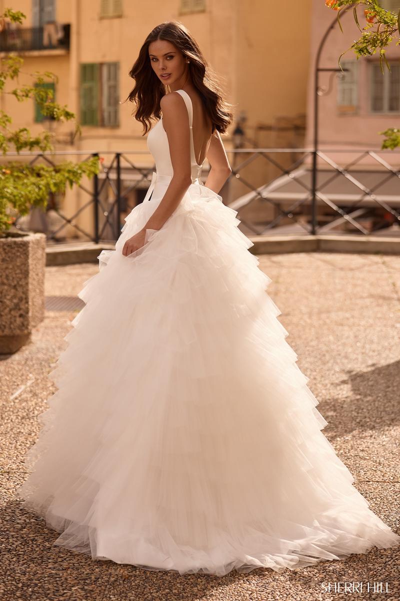 Sherri Hill Princess Ruffle Ball Gown 57117 8988308242663