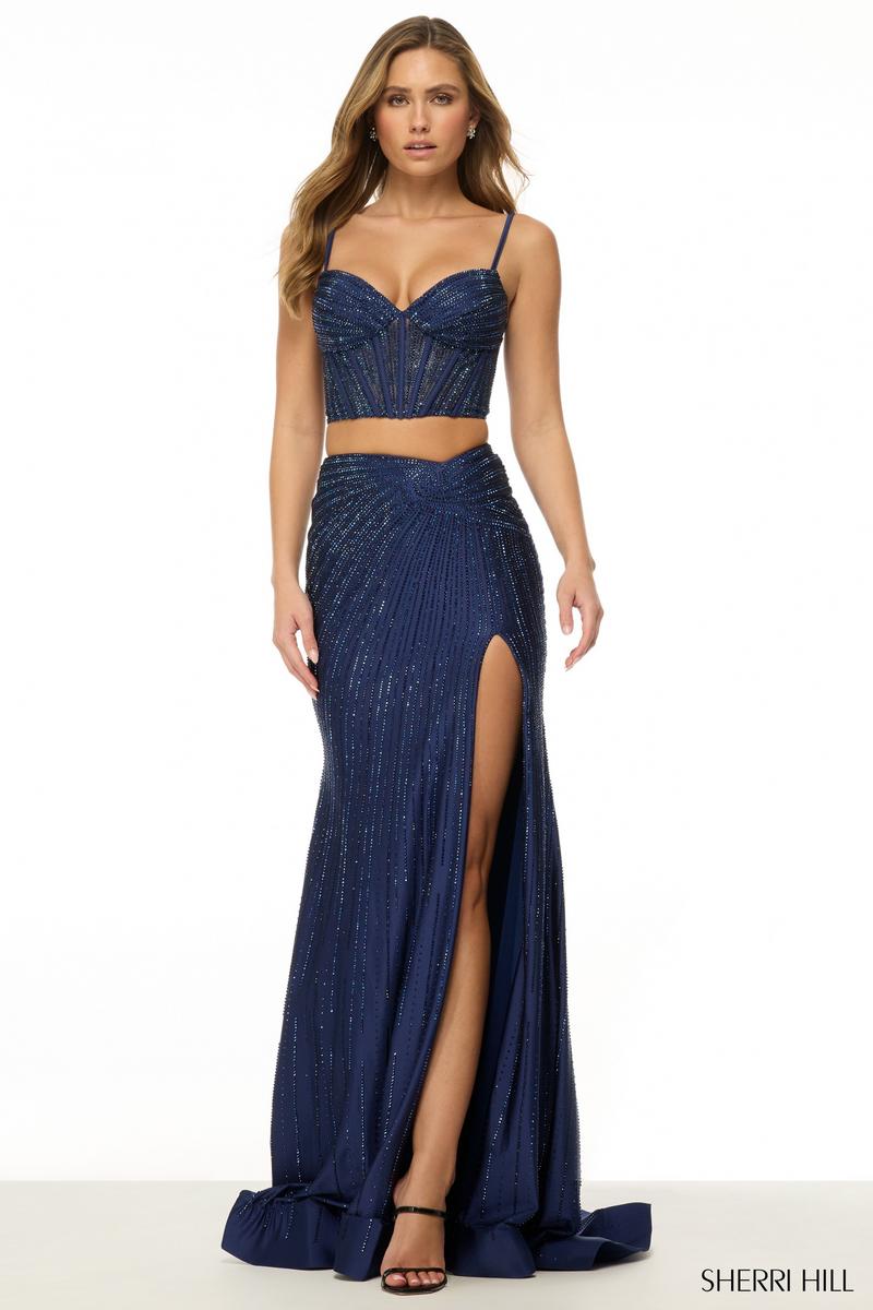 Sherri Hill Two Piece Corset Prom Dress 57126 Sherri Hill Two Piece Corset Prom Dress 57126