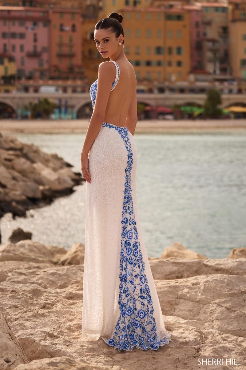 Sherri Hill Beaded Open Back Prom Dress 57143 Sherri Hill Beaded Open Back Prom Dress 57143
