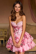 Sherri Hill Ruffle Corset HoCo Dress 57296