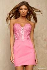Sherri Hill Short Strapless HoCo Dress 57332