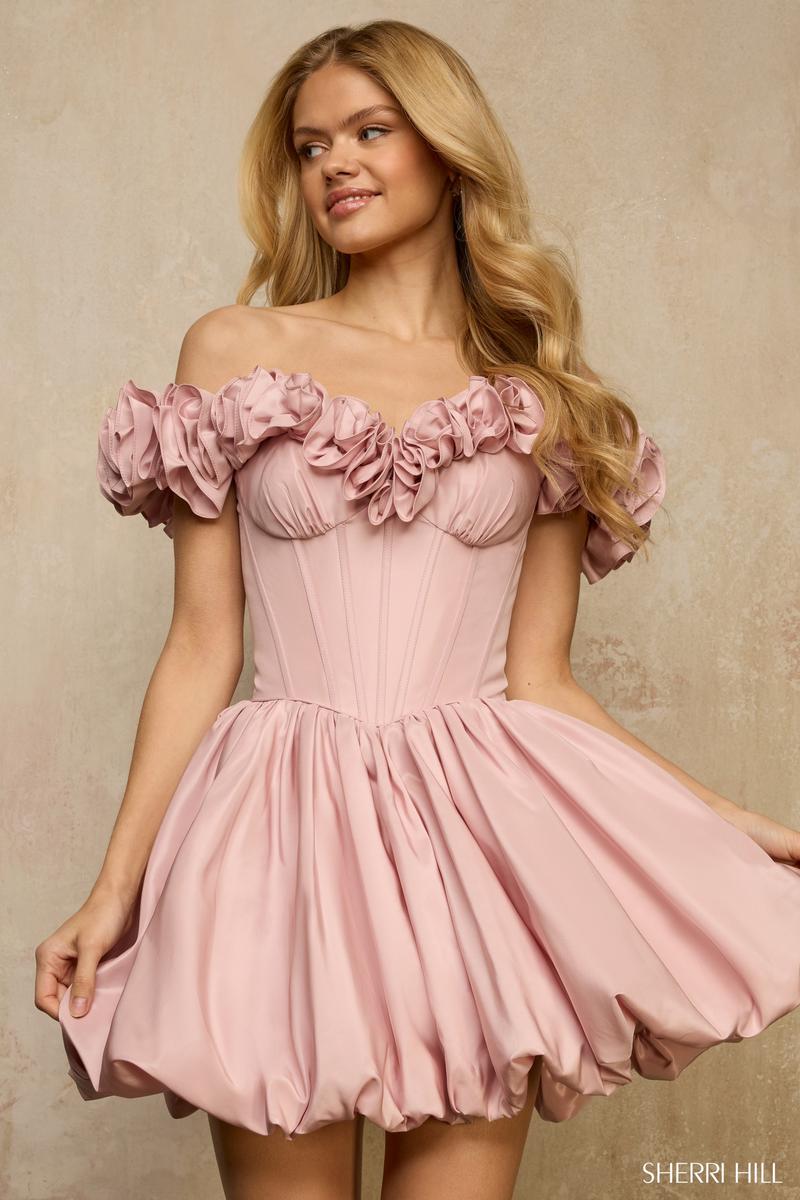 Sherri Hill Off Shoulder Taffeta HoCo Dress 57394