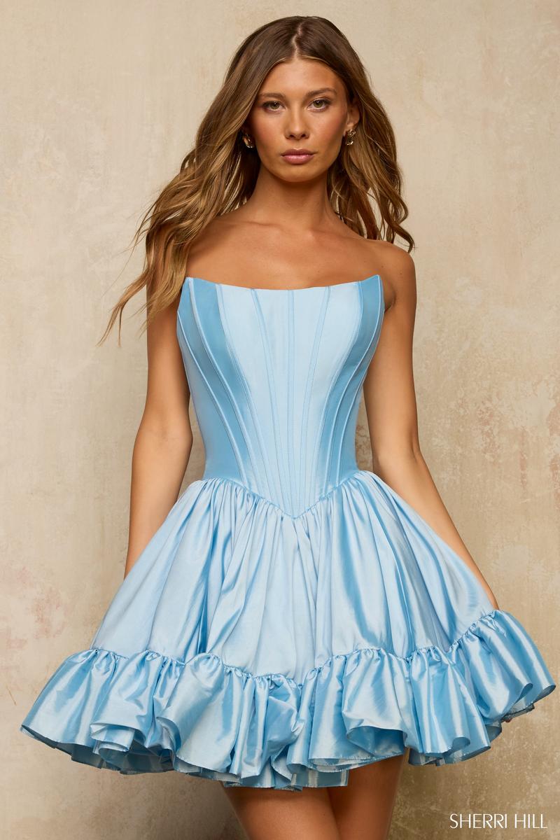Sherri Hill Strapless Taffeta Homecoming dress 57403 Sherri Hill Strapless Taffeta Homecoming dress 57403