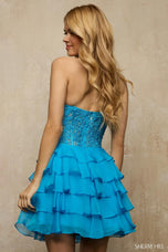 Sherri Hill Strapless Illusion Lace HoCo Dress 57421