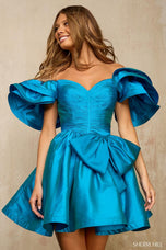Sherri Hill Off Shoulder Bow Side Ruched HoCo Dress 57439