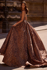 Sherri Hill Cheetah Print Long Prom Dress 57472