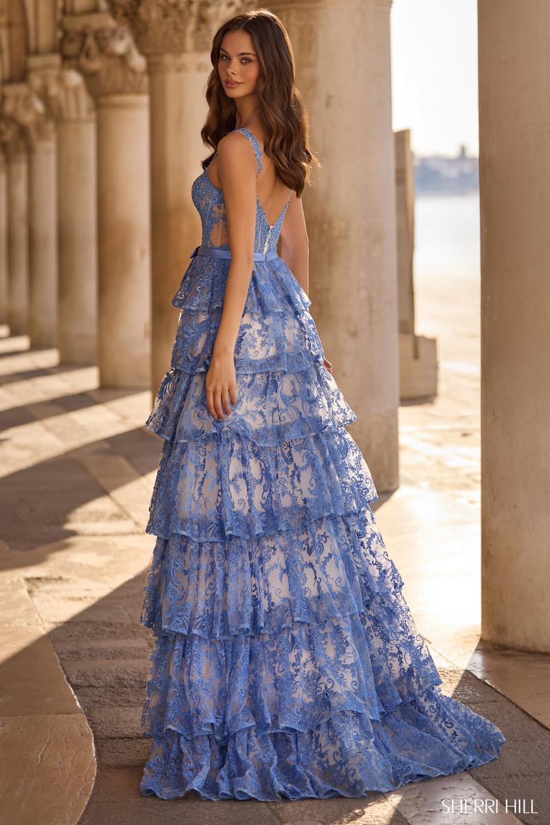 Sherri Hill Lace And Ruffle Dress 57525 Sherri Hill Lace And Ruffle Dress 57525