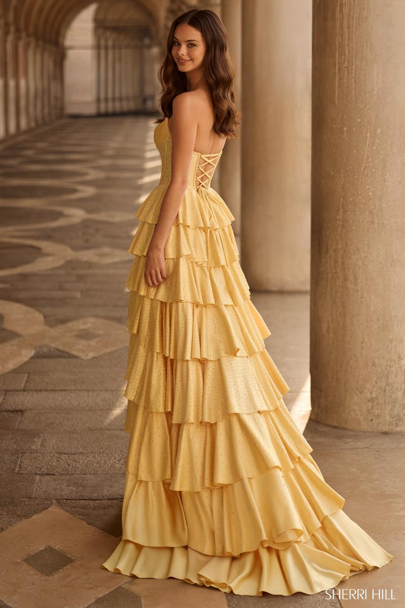 Sherri Hill Ruffle Corset Prom Dress 57567 Sherri Hill Ruffle Corset Prom Dress 57567