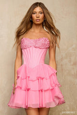 Sherri Hill Strapless Ruffle HoCo Dress 57573