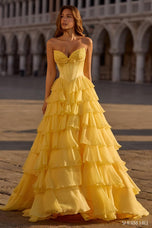 Sherri Hill Ruffle Ball Gown Dress 57586