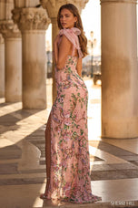 Sherri Hill Floral Sequin Long Prom Dress 57602