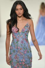 Sherri Hill Floral Beaded Lace-up Back Prom Dress 57670