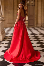 Sherri Hill Hot Fix Halter Corset Prom Dress 57698
