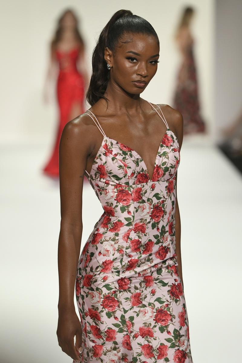 Sherri Hill Fit and Flare Floral Print Prom Dress 57720