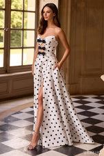 Sherri Hill Cut Out Polka Dot Prom Dress 57764