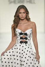 Sherri Hill Cut Out Polka Dot Prom Dress 57764