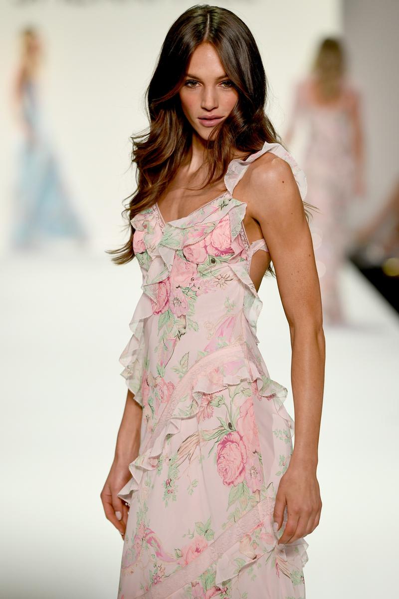 Sherri Hill Floral Print Ruffle Prom Dress 57782