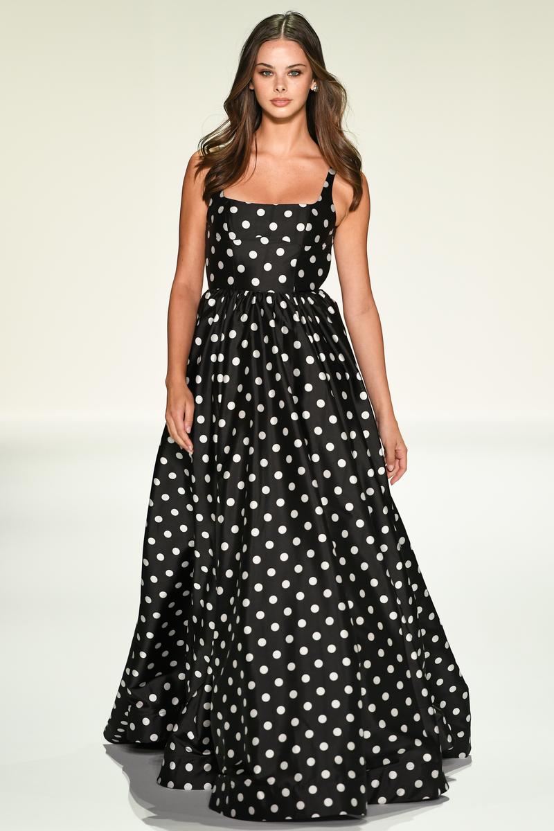 Sherri Hill Polka Dot Ball Gown Dress 57787