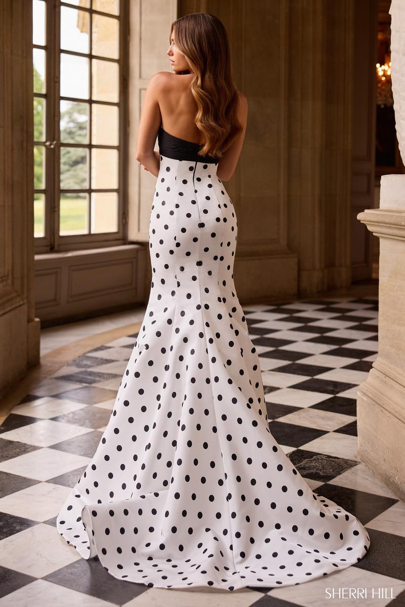 Sherri Hill Mermaid Polka Dot Prom Dress 57800