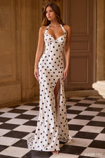 Sherri Hill Polka Dot Halter Prom Dress 57802