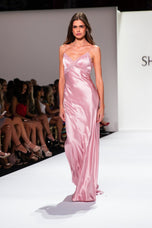 Sherri Hill Simple Satin V-Neck Slip Dress 57822