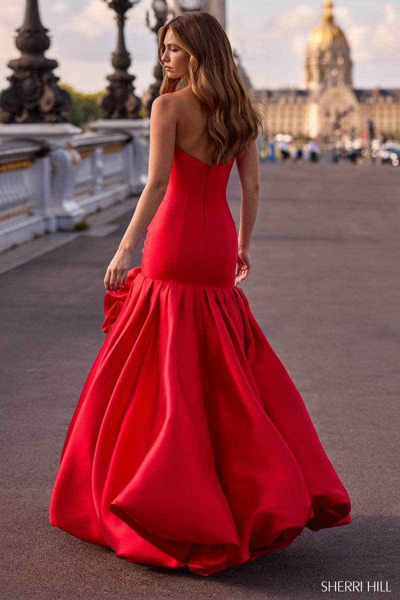 Sherri Hill Mermaid Rosette Prom Dress 57845