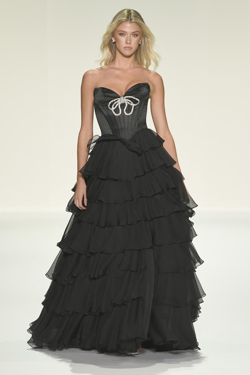 Sherri Hill Corset Ruffle Prom Dress 57936
