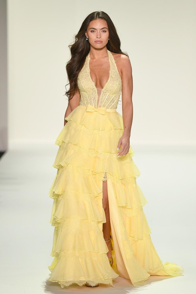 yellow halter prom dress Yellow Halter Formal Dress Party Dress Long Evening Dress Prom Dresses formalgowns