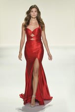 Sherri Hill Heat Stone Halter Keyhole Prom Dress 57976