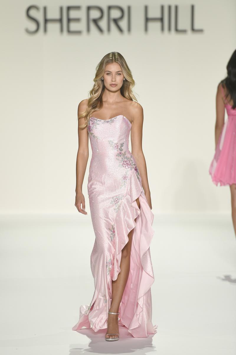 Sherri Hill Heat Stone Side Ruffle Prom Dress 57984 9358233010407