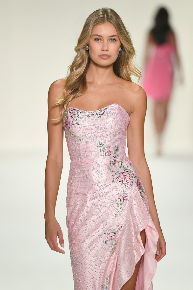 Sherri Hill Heat Stone Side Ruffle Prom Dress 57984