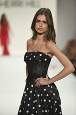 Sherri Hill Polka Dot Illusion Ball Gown Dress 57988