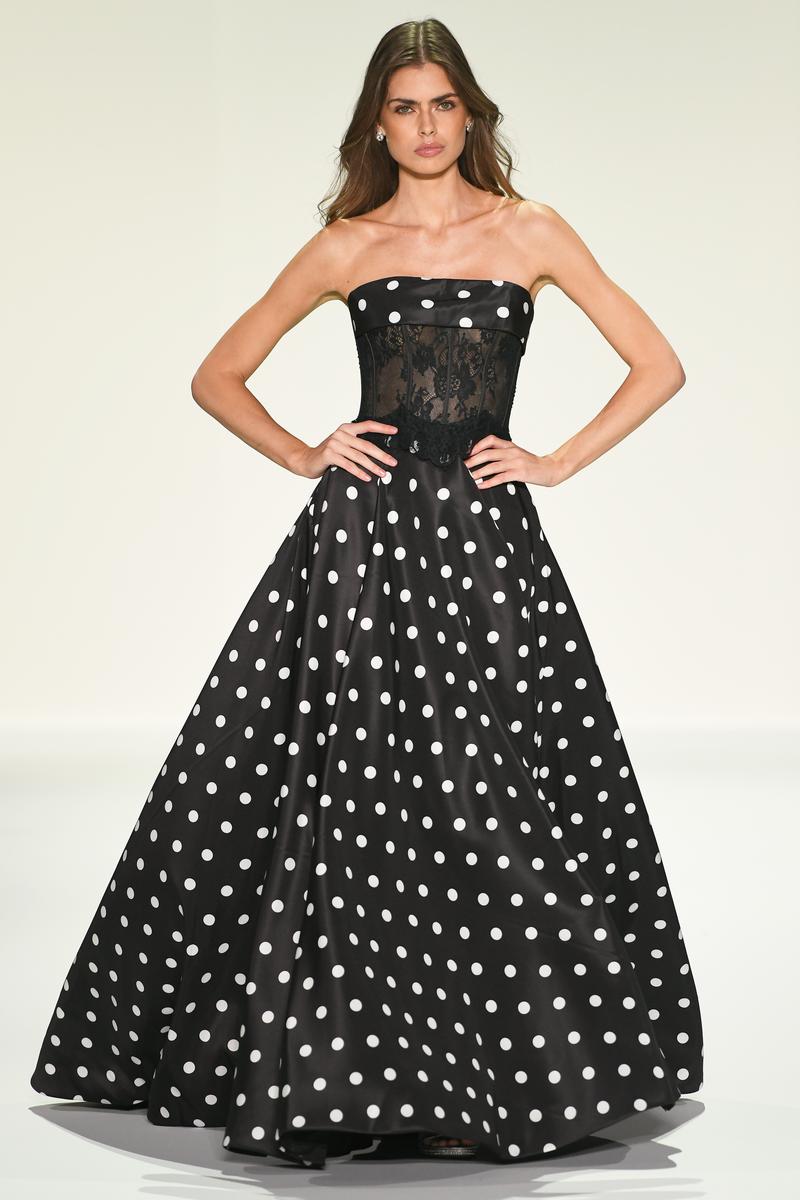 sheri hail spot chiffon dress white Buy dress style 57802 designed by SherriHill