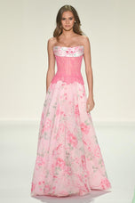 Sherri Hill Illusion Lace Bustier Prom Dress 58002