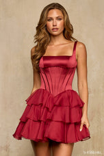 Sherri Hill Basque Waist Corset Homecoming Dress 58017