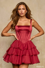 Sherri Hill Basque Waist Corset Homecoming Dress 58017