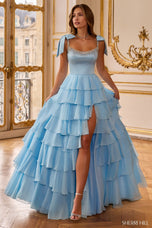 Sherri Hill Ruffle A-Line Long Dress 58041