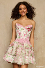 Sherri Hill Floral Lace Peekaboo Homecoming Dress 58056