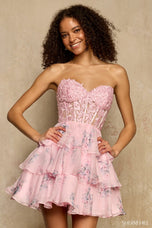 Sherri Hill A-Line Lace Bodice Homecoming Dress 58058