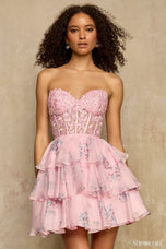 Sherri Hill A-Line Lace Bodice Homecoming Dress 58058