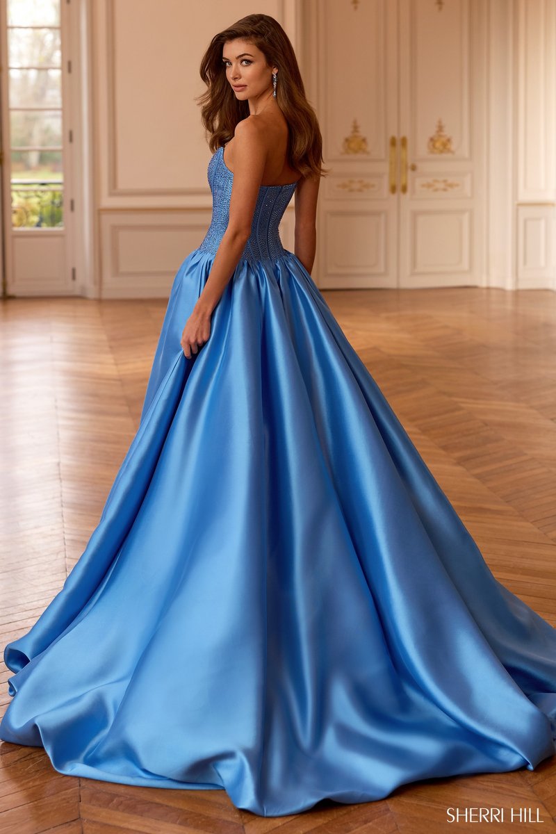 Sherri Hill Drop Waist Mikado Ball Gown 58091