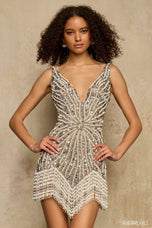 Sherri Hill Open Back Fringe HoCo Dress 58147
