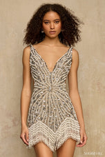 Sherri Hill Open Back Fringe HoCo Dress 58147
