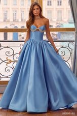 Sherri Hill Mikado Strapless Ballgown Long Dress 58161
