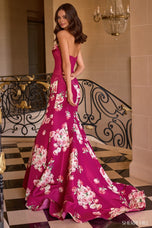 Sherri Hill Floral Fitted Long Dress 58180