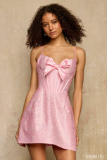 Sherri Hill Hot Fix Corset Homecoming Dress with Bow 58190